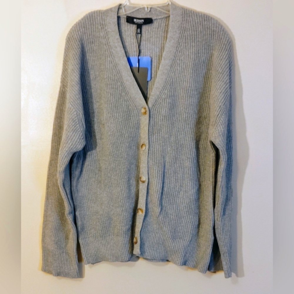 Hudson Gray Ribbed Cardigan